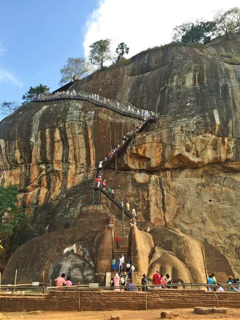 Lion Staircase at Sigiriya in Sri Lanka