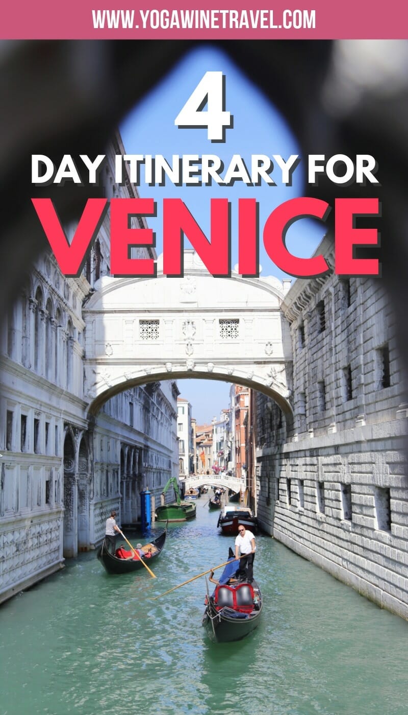 Bridge of Sighs in Venice Italy with text overlay