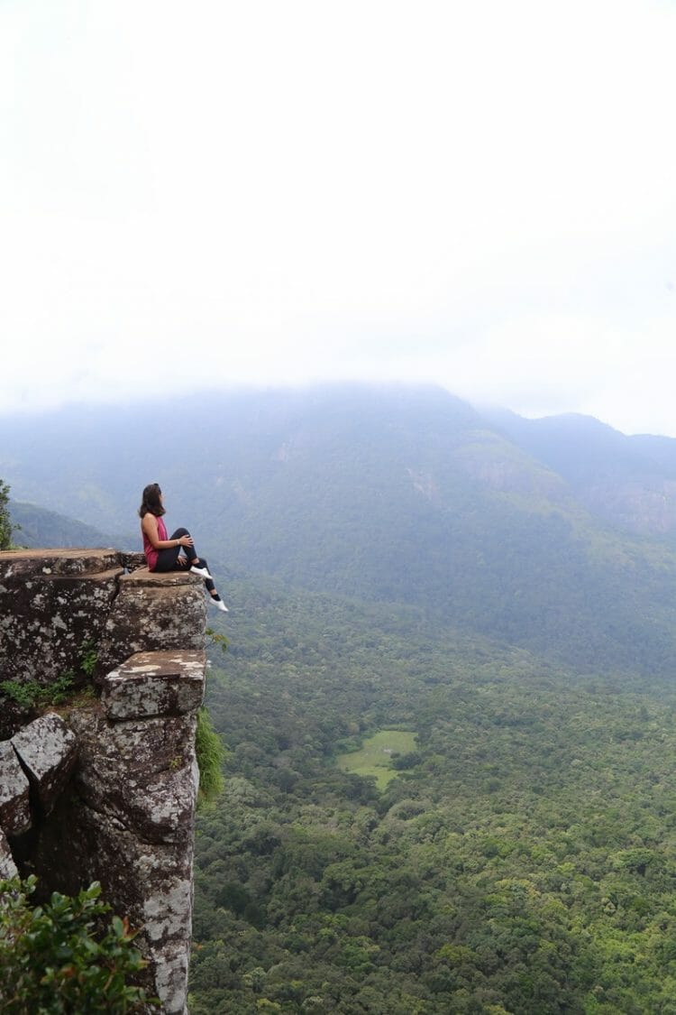 Mini Worlds End viewpoint in Knuckles Mountain Range in Sri Lanka